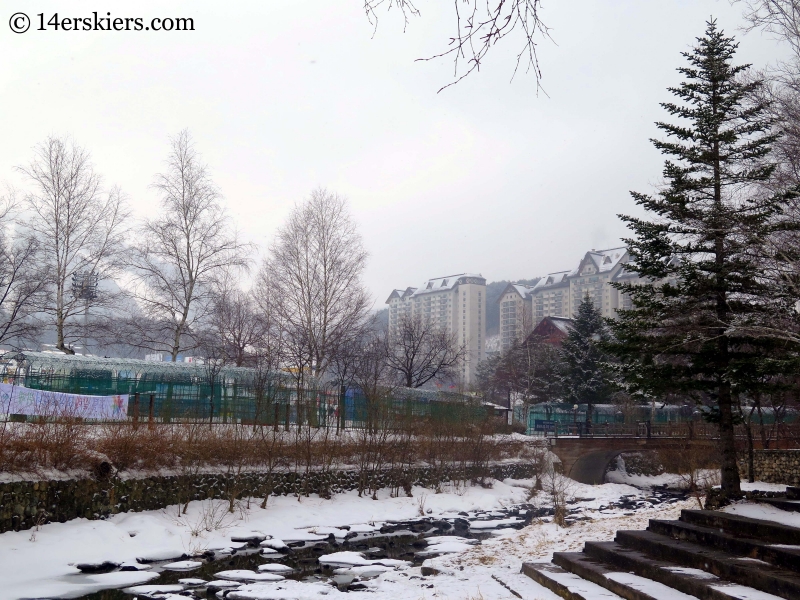 River walk at YongPyong ski resort in South Korea.