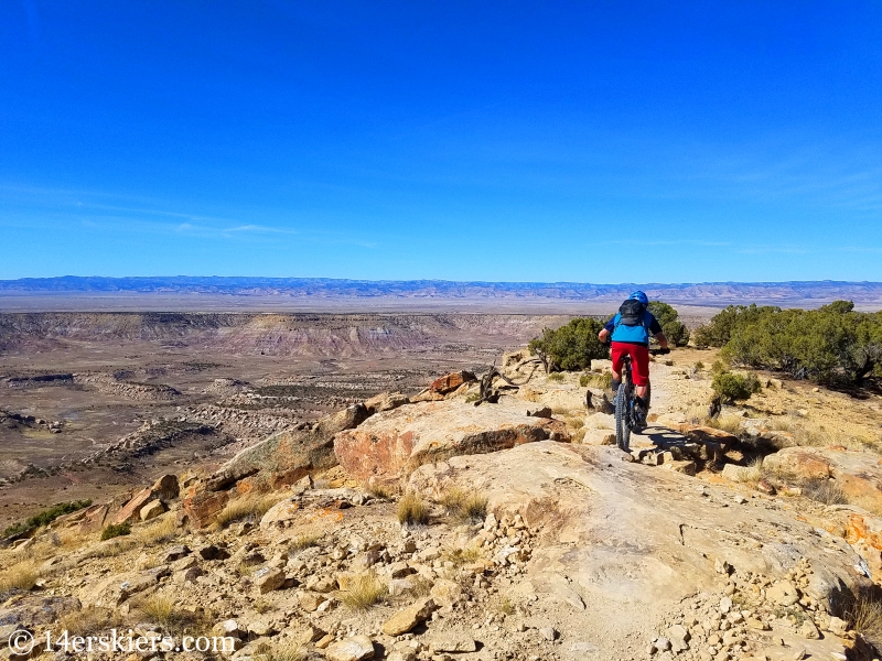 Mountain biking Zion Curtain