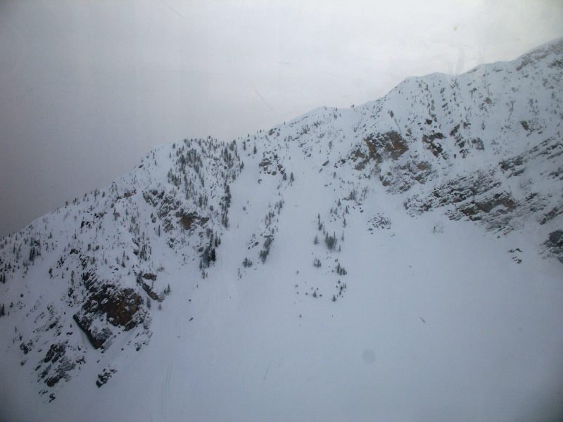 Backcountry skiing near Kicking Horse