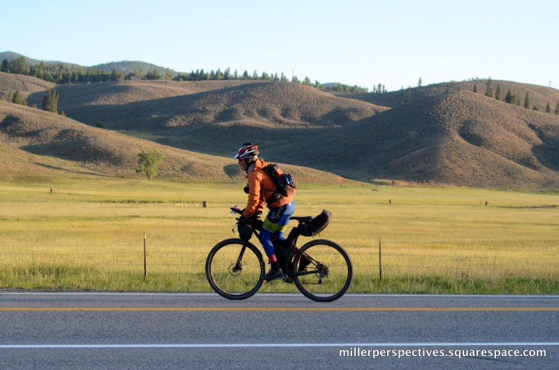 Eszter Horanyi in the Great Divide Race, photo courtesy of Chris Miller