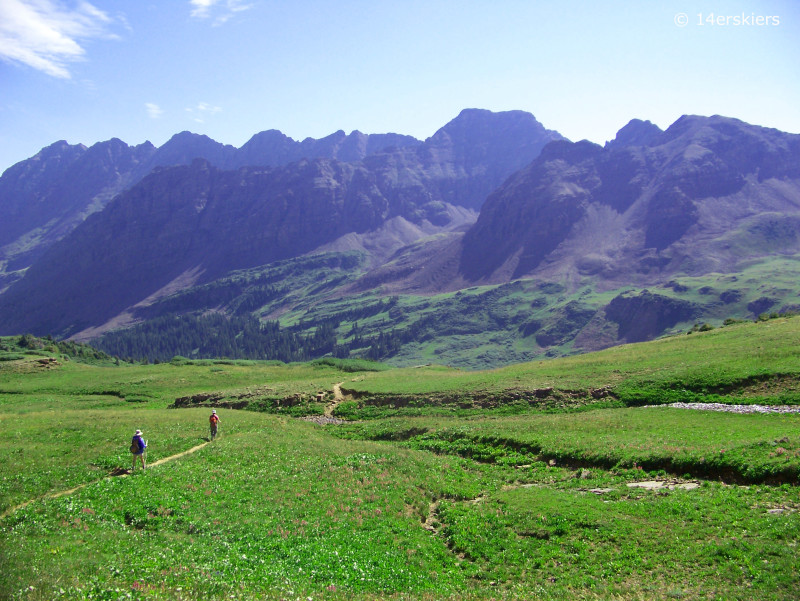 The beautiful West Maroon Pass is the most popular way to hike between Crested Butte and Aspen.  