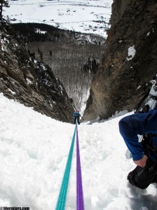 ski rappeling