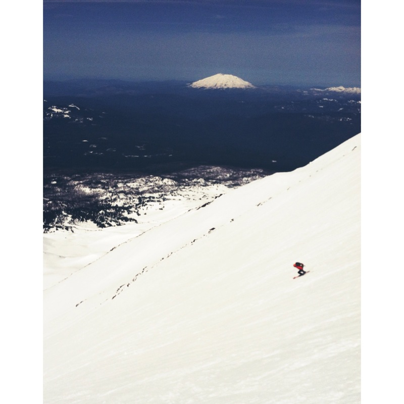 Cam ripping turns in front of Mt. St. Helens