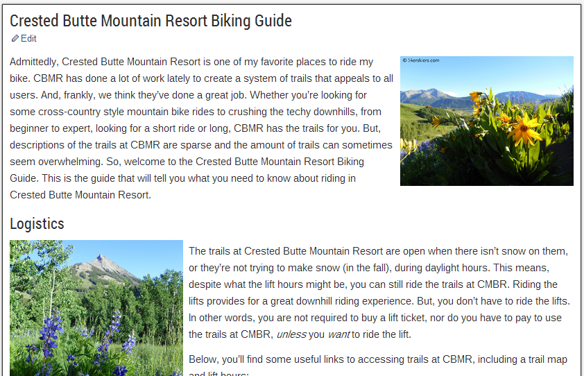 Crested Butte Mountain Biking Guide