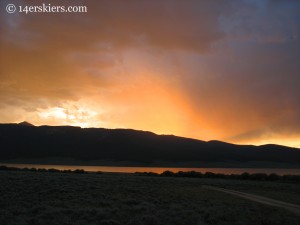 sunset over Taylor Lake.