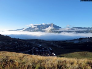 morning fog in Crested Butte, CO