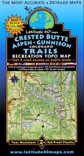 Latitude 40 Crested Butte / Taylor Park Map