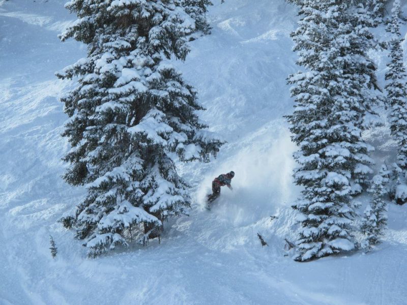 Andy Eflin loves snowboarding in Crested Butte. 