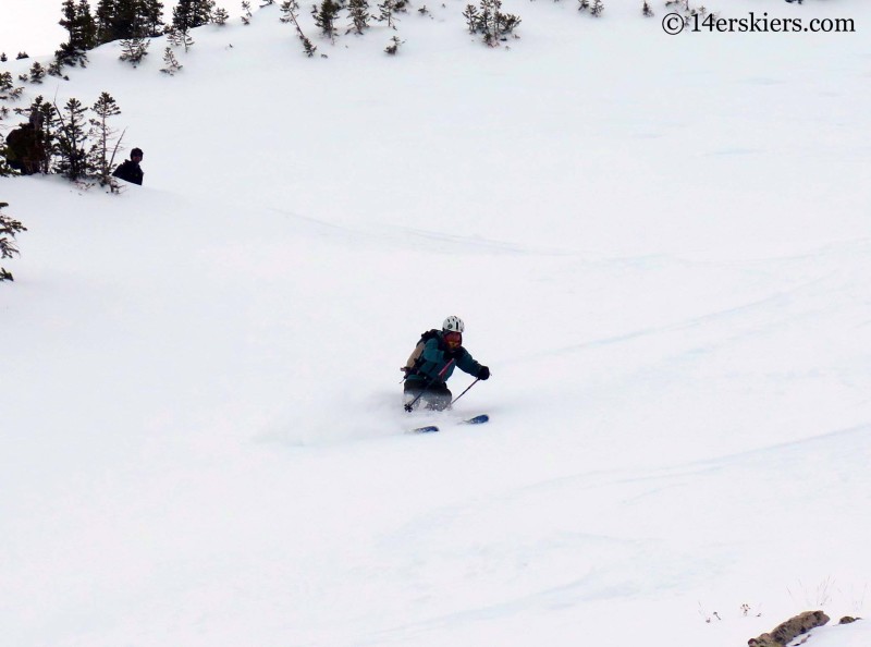 Susan Mol backcountry skiing in Crested Butte