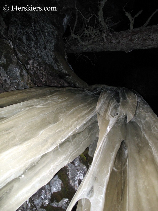 Frozen water fall near Crestone Peak. 