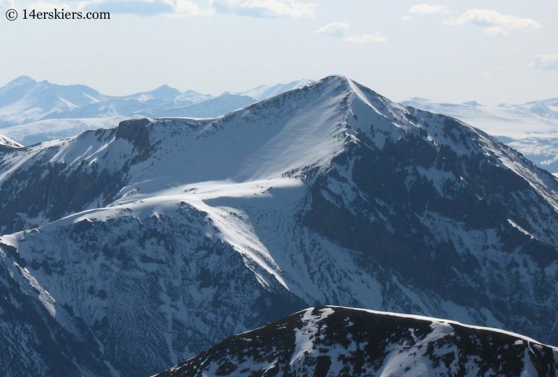 Backcountry ski line on Sunshine