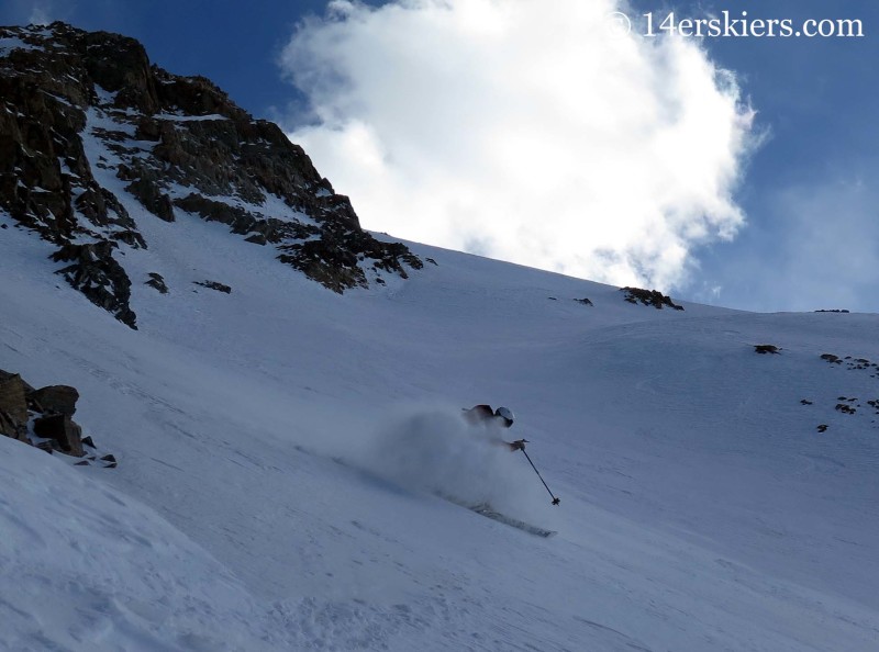 Frank Konsella backcountry skiing on La Plata peak