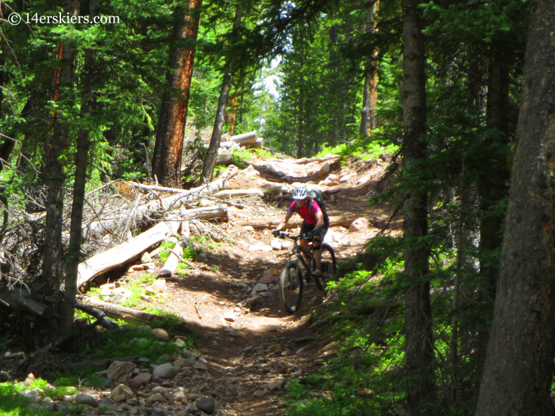 Brittany Konsella mountain biking Teocalli Ridge Trail near Crested Butte