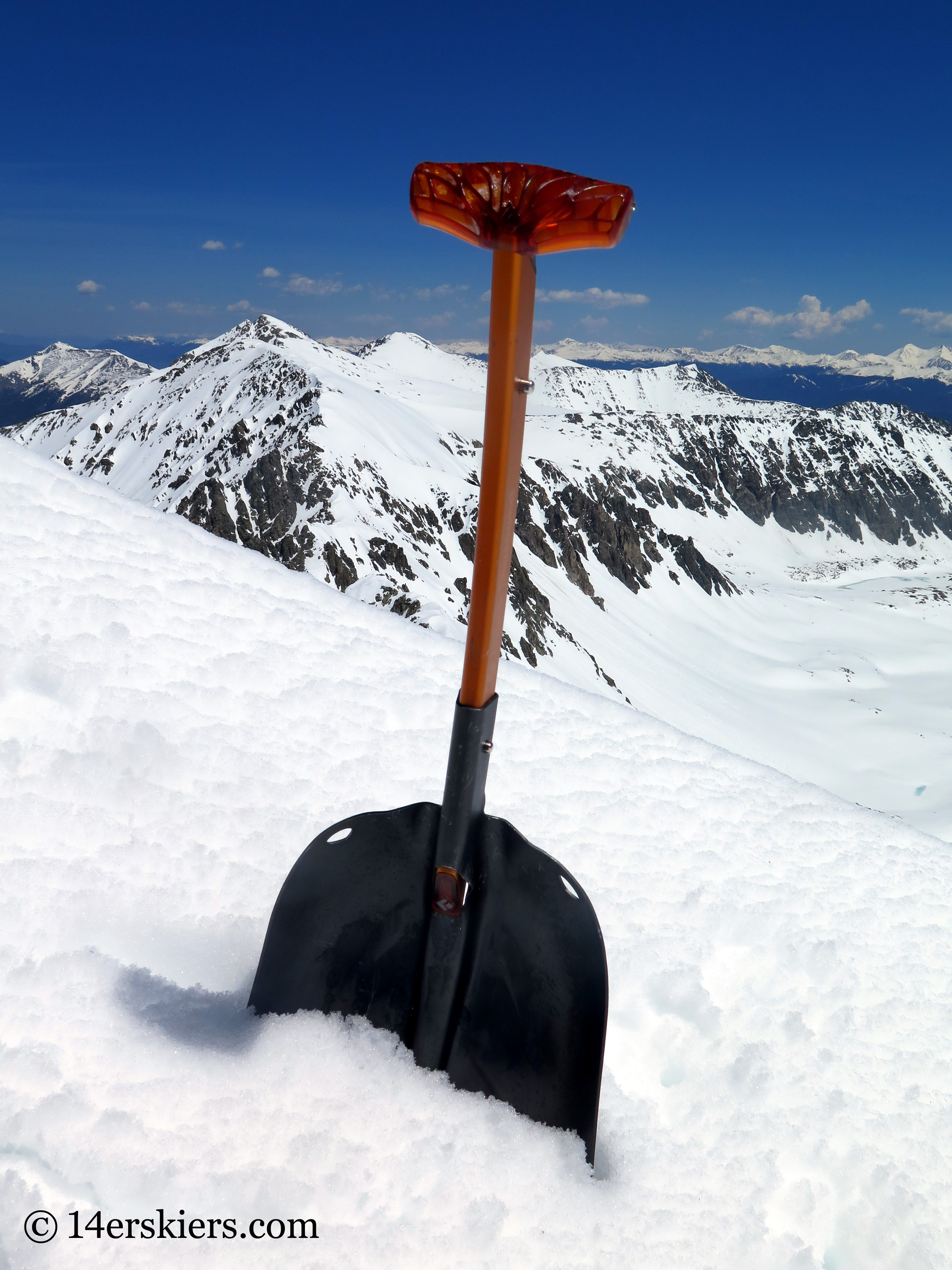 The Black Diamond Deploy 7 avalanche rescue shovel.