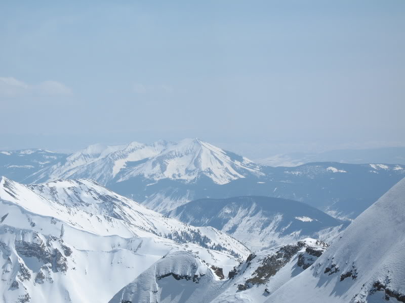 Whetstone Peak near Crested Butte seen from the summit of North Maroon Peak.