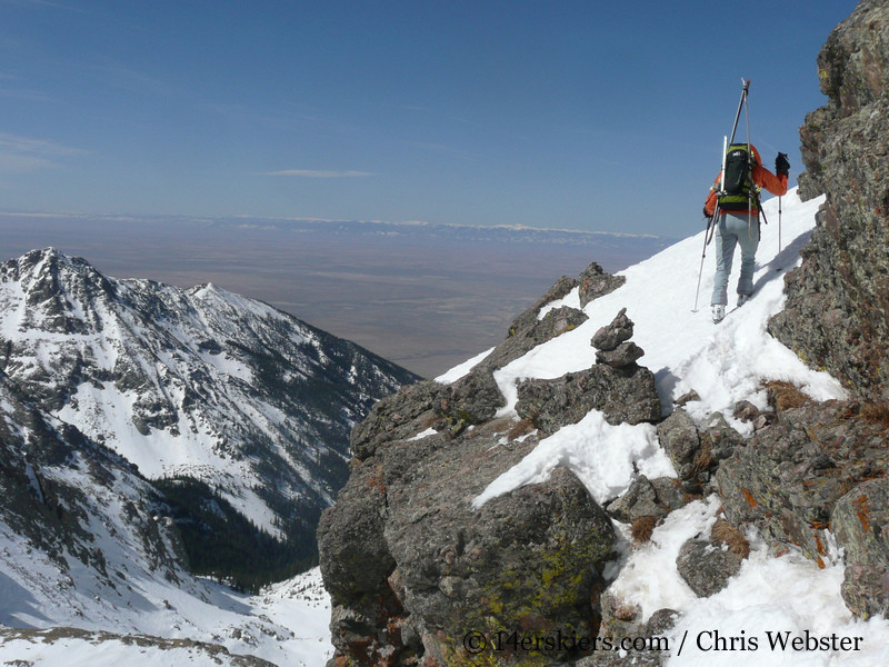 climbing Crestone Needle