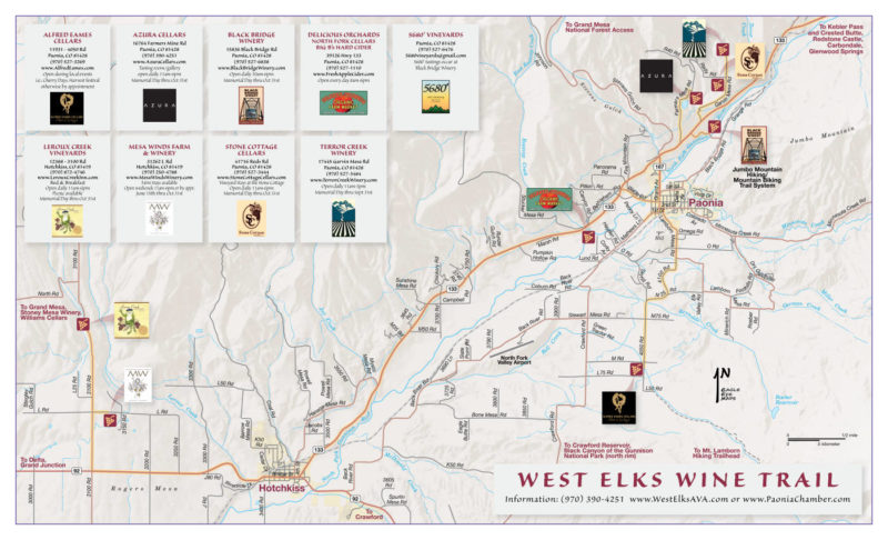 West Elk Wineries Map