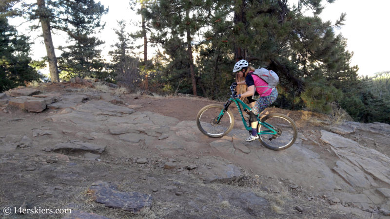 Mountain biking Apex trail near Golden, CO