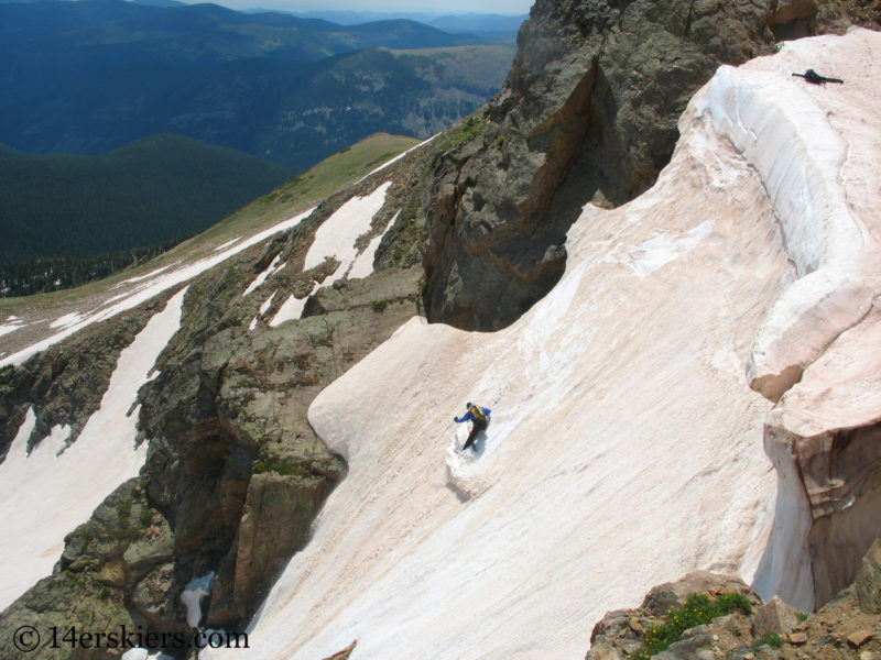 Dave Bourassa backcountry skiing on Rollins Pass in summer