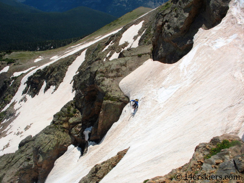 Dave Bourassa backcountry skiing on Rollins Pass in summer