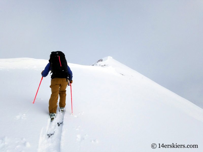 Backcountry skiing Mount Baldy near Crested Butte. 