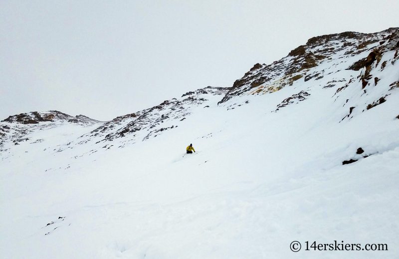 Backcountry skiing on College Bowl.  