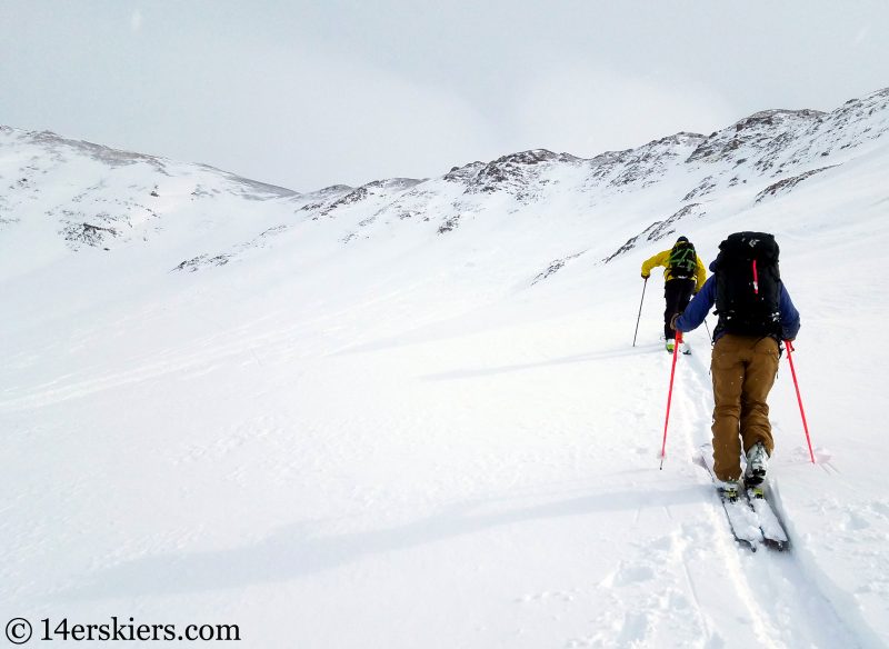 Backcountry skiing College Bowl on Mount Baldy near Crested Butte, Colorado.