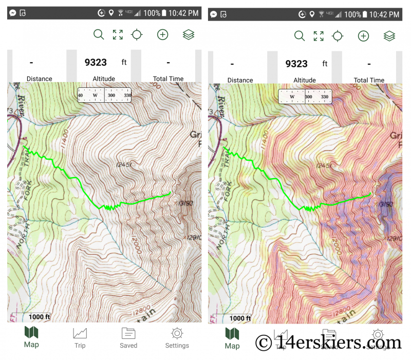 Using Gaia GPS App for backcountry skiing navigation