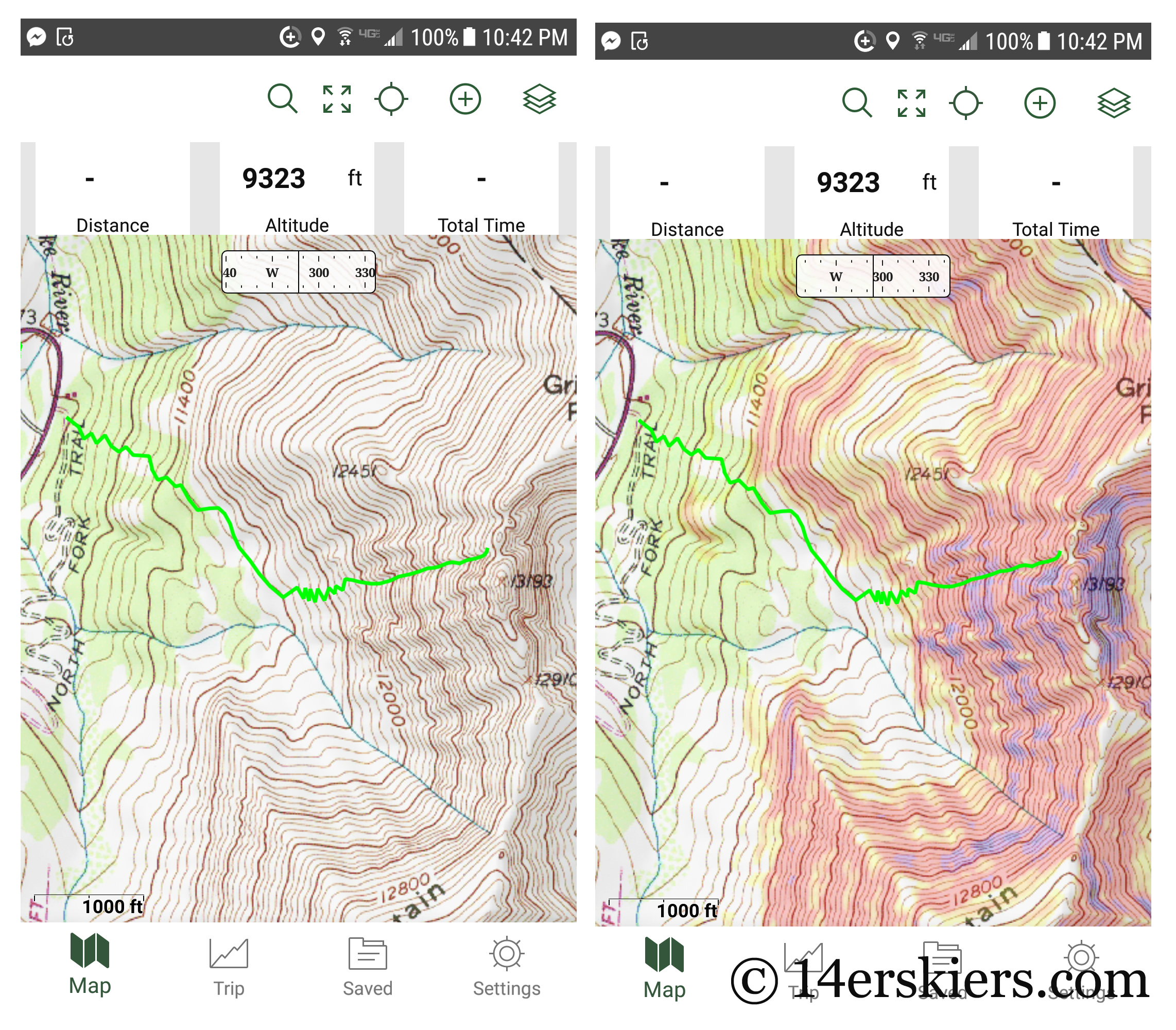 How To Use Caltopo The Gaia Gps App To Plan Your Backcountry Skiing Routes Updated 14erskiers Com